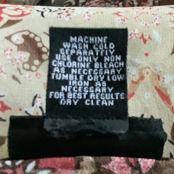 Bay Studio Women Short Sleeve Boho Hippie Fairy Midi Dress Sheer Brown Large - Picture 7 of 7